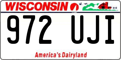 WI license plate 972UJI