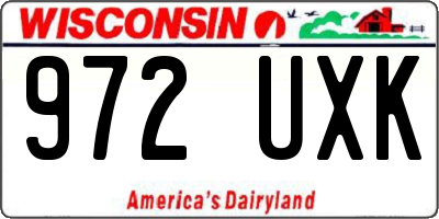 WI license plate 972UXK