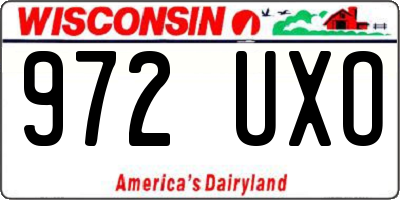 WI license plate 972UXO