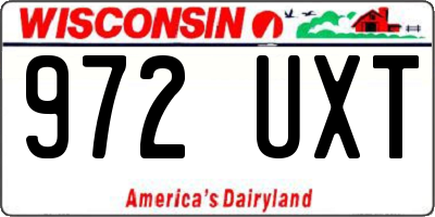 WI license plate 972UXT