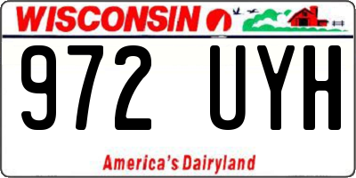 WI license plate 972UYH