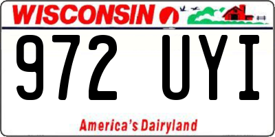 WI license plate 972UYI