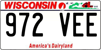 WI license plate 972VEE