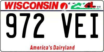 WI license plate 972VEI