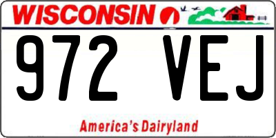 WI license plate 972VEJ