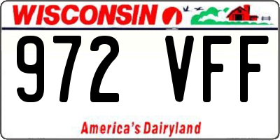 WI license plate 972VFF