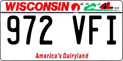 WI license plate 972VFI