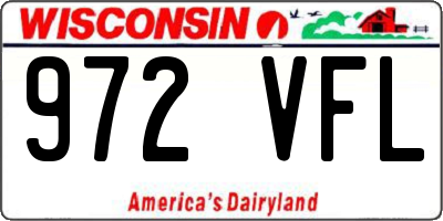 WI license plate 972VFL