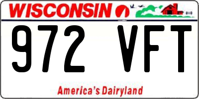 WI license plate 972VFT