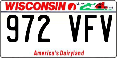 WI license plate 972VFV