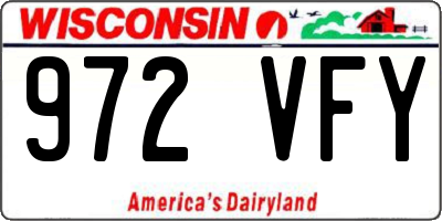 WI license plate 972VFY