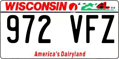 WI license plate 972VFZ