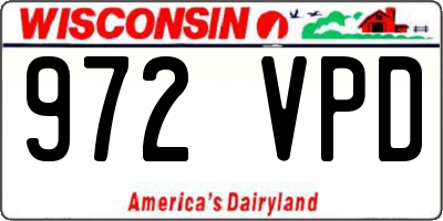 WI license plate 972VPD