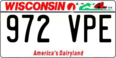 WI license plate 972VPE