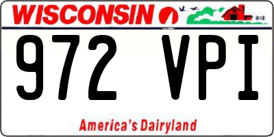 WI license plate 972VPI