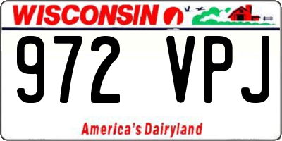 WI license plate 972VPJ