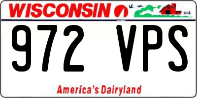 WI license plate 972VPS