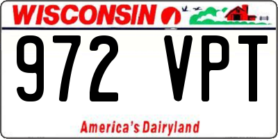 WI license plate 972VPT