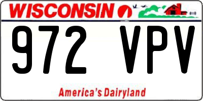 WI license plate 972VPV