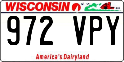 WI license plate 972VPY