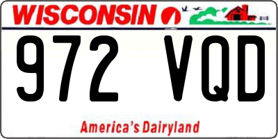 WI license plate 972VQD