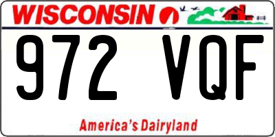 WI license plate 972VQF