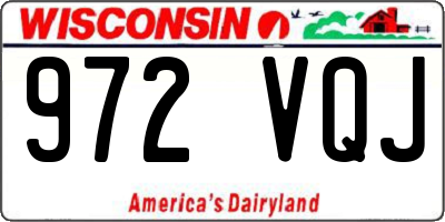 WI license plate 972VQJ