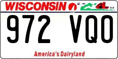 WI license plate 972VQO