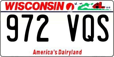 WI license plate 972VQS