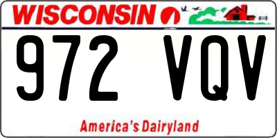 WI license plate 972VQV