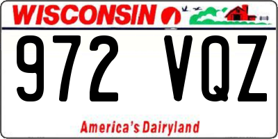 WI license plate 972VQZ