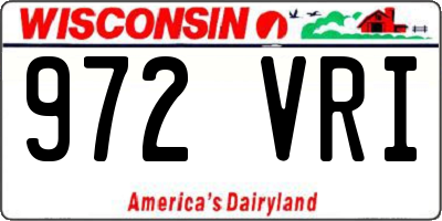 WI license plate 972VRI