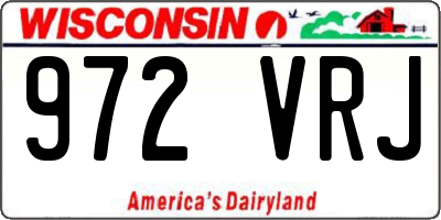 WI license plate 972VRJ