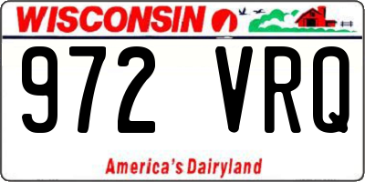 WI license plate 972VRQ