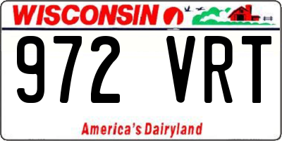 WI license plate 972VRT