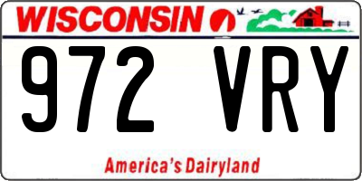 WI license plate 972VRY