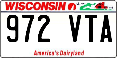 WI license plate 972VTA