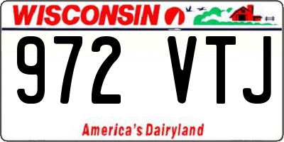WI license plate 972VTJ