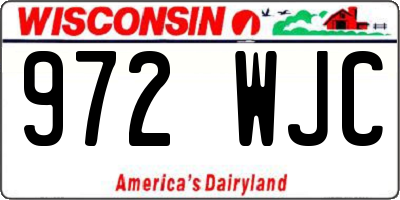 WI license plate 972WJC