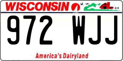 WI license plate 972WJJ