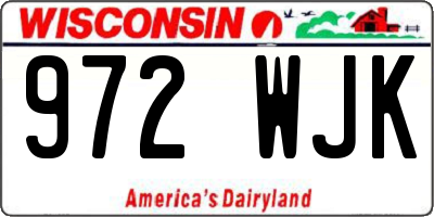 WI license plate 972WJK