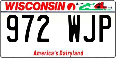WI license plate 972WJP