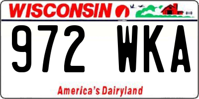 WI license plate 972WKA