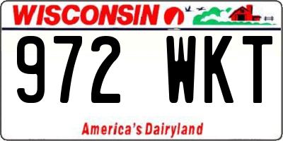 WI license plate 972WKT