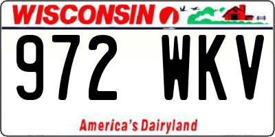 WI license plate 972WKV