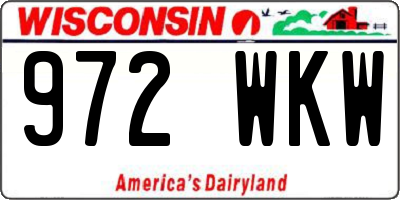 WI license plate 972WKW