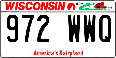 WI license plate 972WWQ