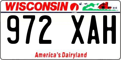 WI license plate 972XAH
