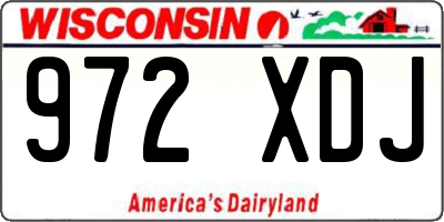 WI license plate 972XDJ