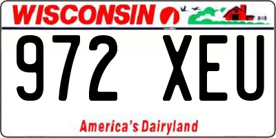 WI license plate 972XEU